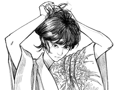 Kimono characterdesign comics design graphicnovel illustration inking