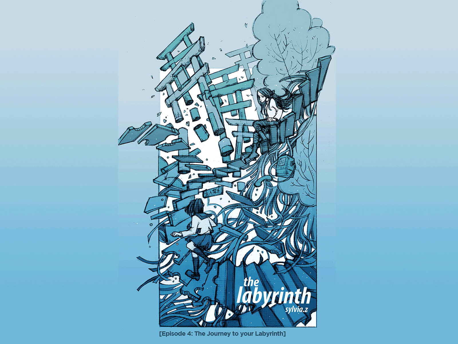 The Labyrinth 師走と森 (Cover - Episode 4) characterdesign comics cover art cover design design graphicnovel illustration poster