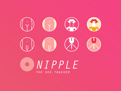 Nipple.io design female icon logo male pink purple webapp website