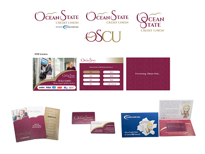 Ocean State Credit Union atm banking brochure design business card design credit union design direct mail logo typography