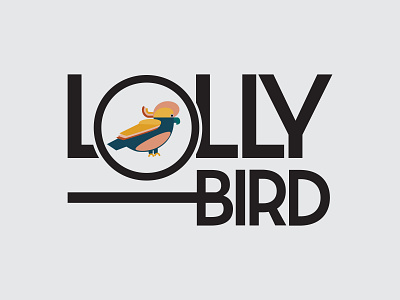 Lolly bird design illustration logo