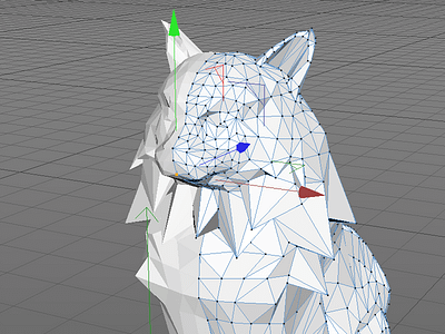 Polygon Cat 3d cat cinema 4d kitty low poly modelling polygons