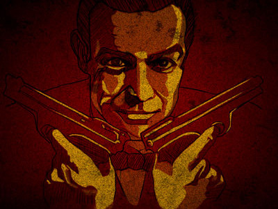 Sean Connery as James Bond illustration