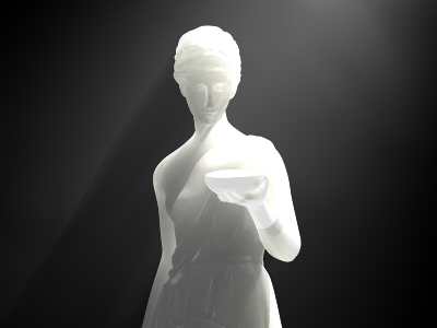 Subsurface scattering 3d c4d lighting statue