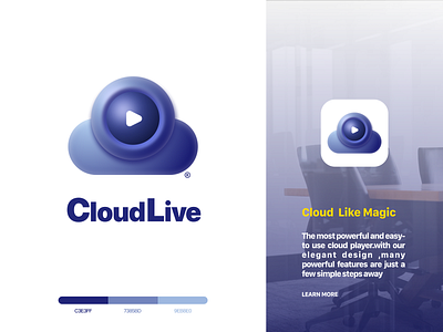 C'loud Live app design illustrator logo ui ux