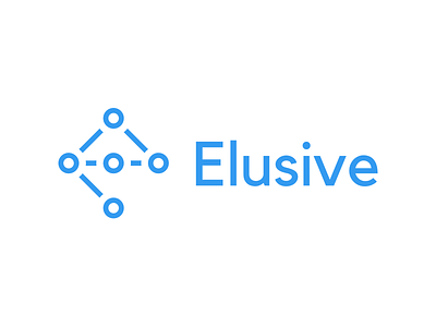 Elusive Logo Concept design e logo network nodes