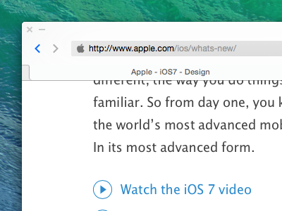 Safari app ios7 mac safari