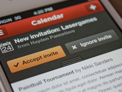 Calendar Notification iPhone by Robert van Klinken on Dribbble