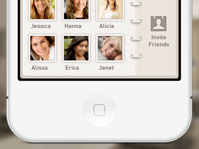 Invite binder avatar binder binders contacts design friends ios ui