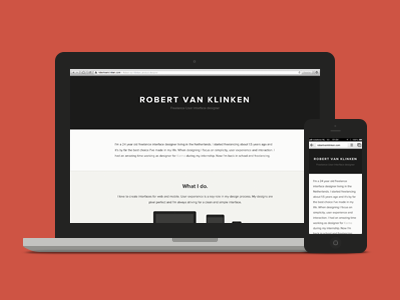 Robertvanklinken.com css html milestone responsive webdesign