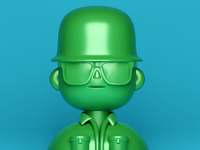 Plastic Soldier 3d 3dcharacter 3dmodel 3dmodelling 3dsmax blender blender3d design plasticsoldier