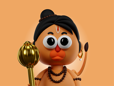 Hanuman 3d 3dcharacter 3dmodel 3dmodelling blender3d god hanuman indiangod