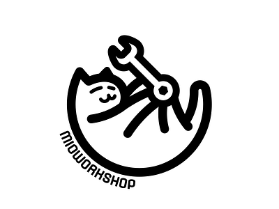 Mioworkshop branding logo design brand design branding cat design illustration logo tool workshop