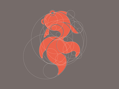Goldfish logo fish logo sketch