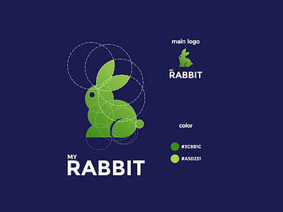 RABBIT ANIMALS LOGO app branding design icon illustration logo typography ui ux vector web