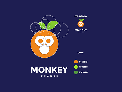 monkey orange logo app branding design icon illustration logo typography ui ux vector web