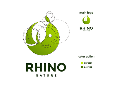 rhino leaf green coloring logo app branding design icon illustration logo typography ui ux vector