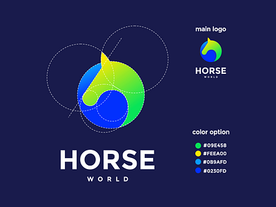 horse world mix coloring logo