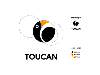 toucan animal logo app branding design icon illustration logo typography ui ux vector