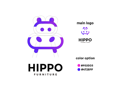 hipo and furniture logo app branding design icon illustration logo typography ui ux vector web