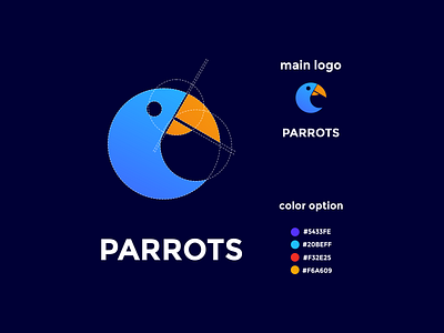 parrot bird icon logo app branding design icon illustration logo typography ui ux vector