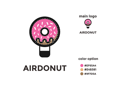 airdonut logo app branding design icon illustration logo typography ui ux vector