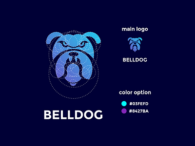 belldog blue coloring logo app branding design icon illustration logo typography ui ux vector