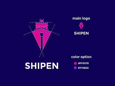 shipen purple coloring logo app branding design icon illustration logo typography ui ux vector