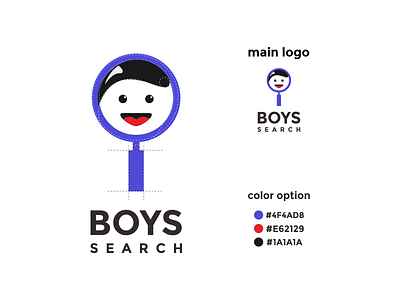 boys search logo app branding design icon illustration logo typography ui ux vector web