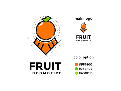 fruit orange locomotive logo