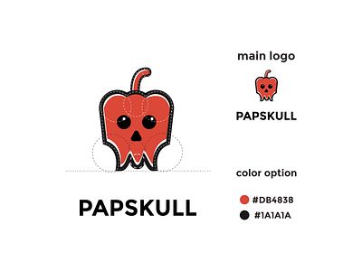 papskull logo app branding design icon illustration logo typography ui ux vector web