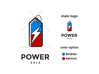power sale logo app branding design icon illustration logo typography ui ux vector
