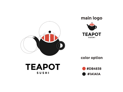 teapot sushi logo app branding design icon illustration logo typography ui ux vector web