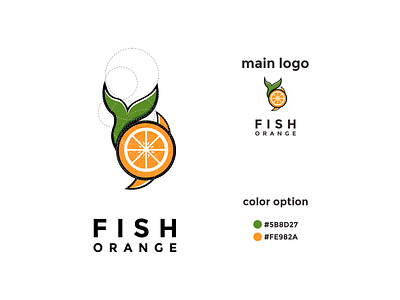 fish orange logo app branding design icon illustration logo typography ui ux vector web