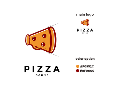 pizza sound logo app branding design icon illustration logo typography ui ux vector