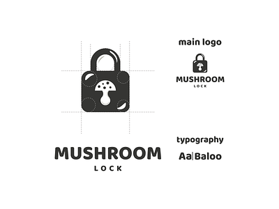 mushroom locker logo app branding design icon illustration logo typography ui ux vector