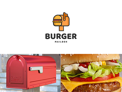 burger mailbox app branding design icon illustration logo typography ui ux vector