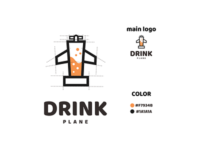 drink and plane app branding design icon illustration logo typography ui ux vector
