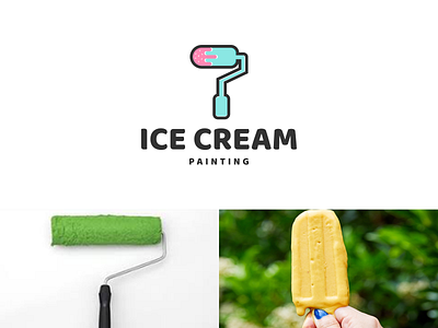 ice cream painting app branding design icon illustration logo typography ui ux vector