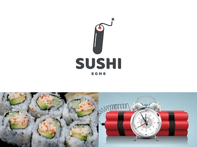 sushi japanese food and bomb app branding design icon illustration logo typography ui ux vector