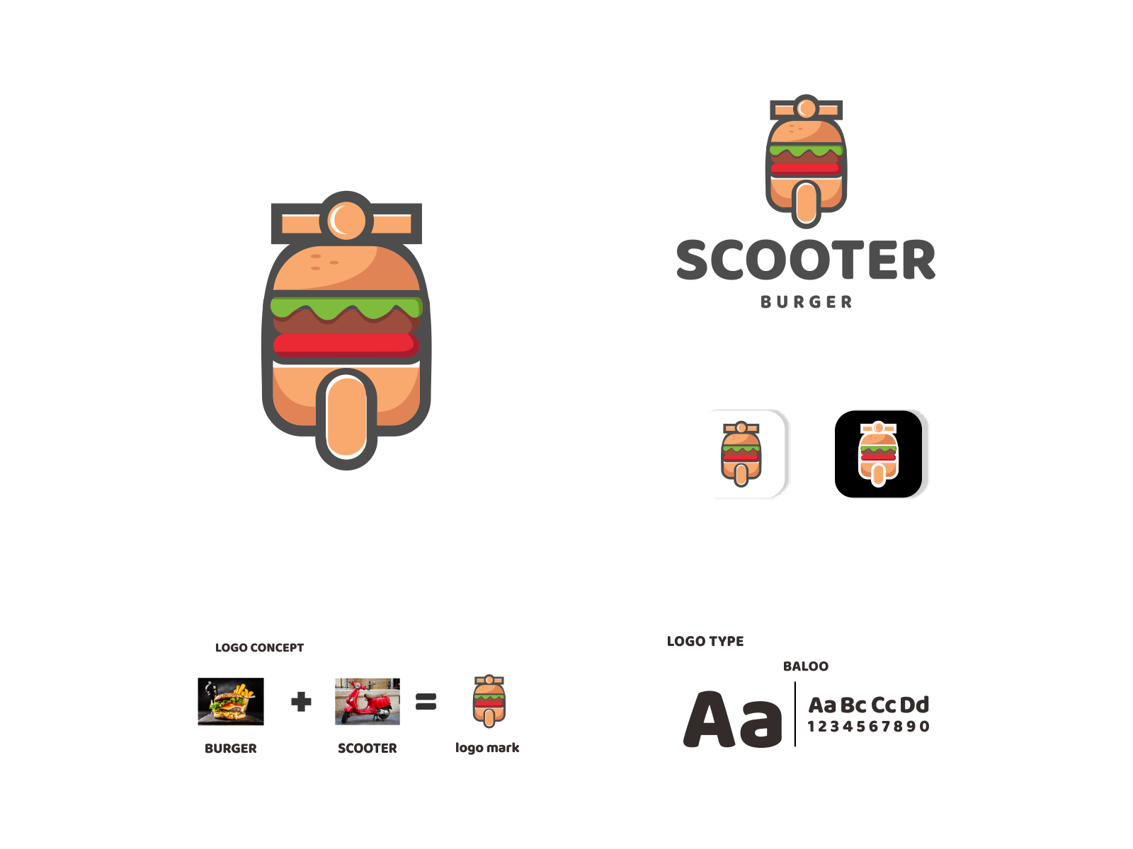 scooter burger by Rinaldo on Dribbble