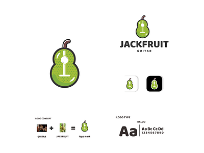 jackfruit guitar app branding design icon illustration logo typography ui ux vector