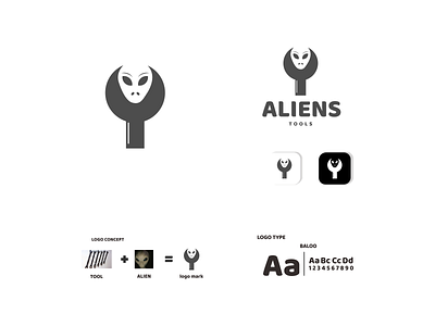 aliens and tools app branding design graphic design icon illustration logo typography ui ux vector