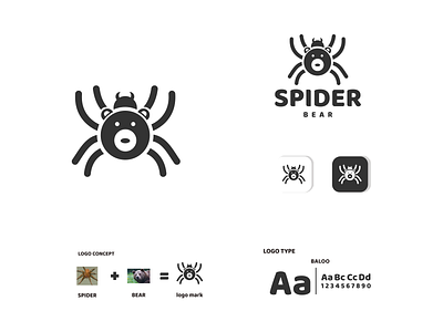 spider and bear app branding design graphic design icon illustration logo typography ui ux vector
