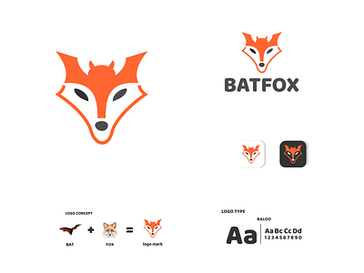 bat and fox app branding design graphic design icon illustration logo typography ui ux vector