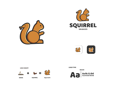 squirrel and snakes animals app branding design icon illustration logo snake squirrel typography ui ux vector