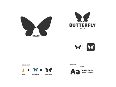 butterfly and bell animal app bell branding butterfly design icon illustration logo logos typography ui ux vector