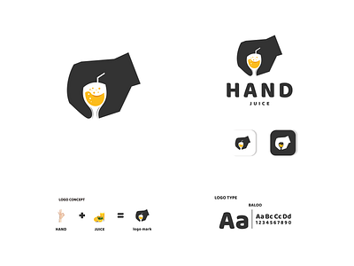 hand and juice app branding design drink hand icon illustration juice logo typography ui ux vector