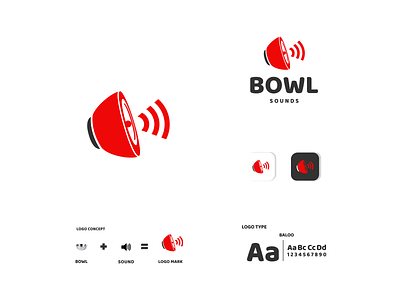BOWL AND SOUND app bowl branding design icon illustration logo sounds typography ui ux vector