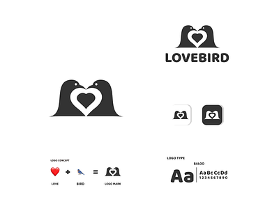 heart and bird app bird branding design icon illustration logo love typography ui ux vector